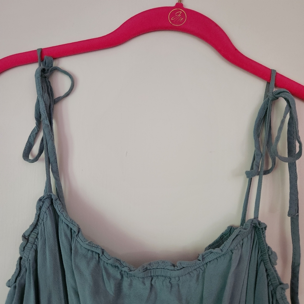 Blue Ruffle Romper - Picture 5 of 6